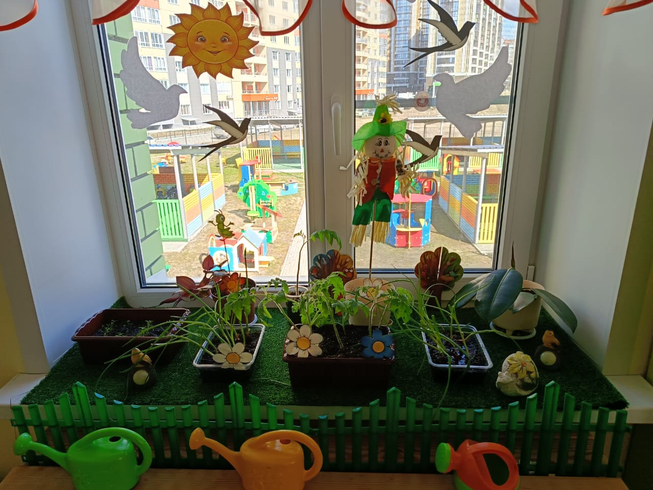 Огород на окне в подготовительной группе оформление